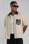 BEIGE SUEDE SHIRT