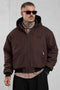 DARKBROWN CANVAS JACKET