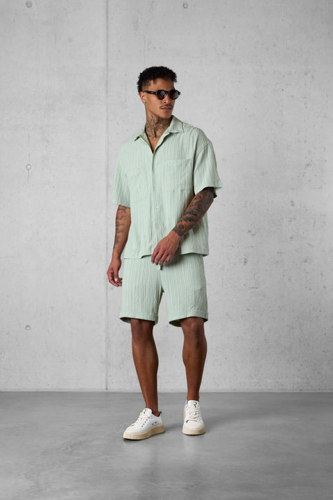 MINT STRIPED SHORTS
