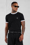 BLACK CONTRAST TEE
