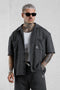 BLACK TEXTURED SHIRT