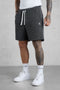 BLACK TEXTURED SHORTS