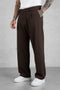 DARKBROWN WIDE TAILORED PANTS