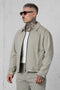 WASHED OLIVE DESTROYED JEANS JACKET