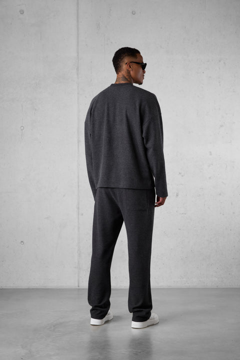 ANTHRACITE MELANGE COMFY LOOSE SWEATPANTS