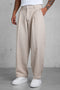 BEIGE BARREL PANTS