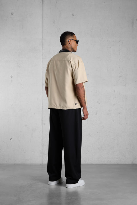 BEIGE SUEDE SHIRT