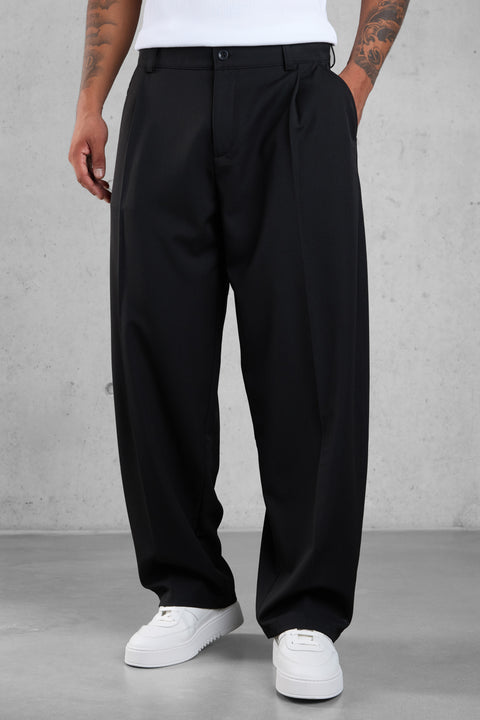 BLACK BARREL PANTS