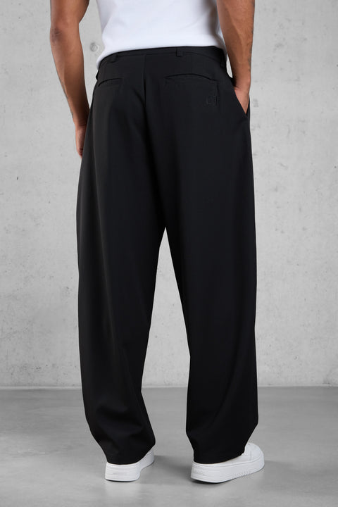 BLACK BARREL PANTS