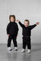 BLACK DISCREET OVERSIZED SET