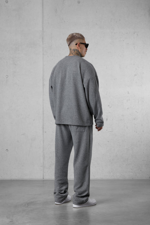 GREY MELANGE COMFY OVERSIZED SWEATER