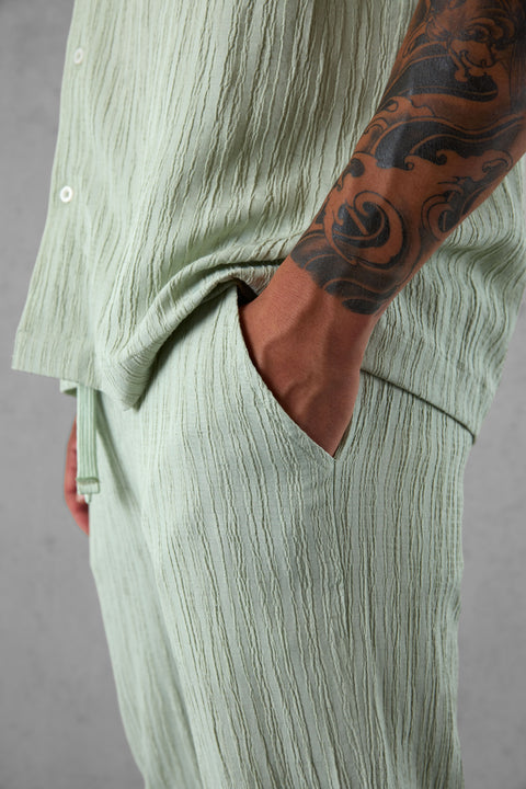 MINT STRIPED SHORTS