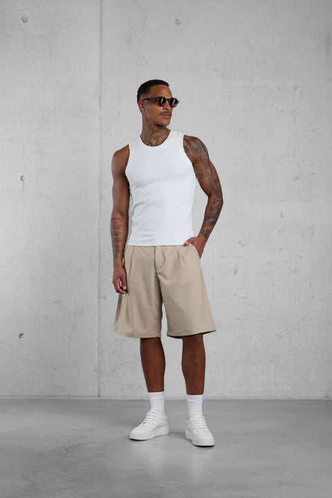 CREAM RIP TANK TOP