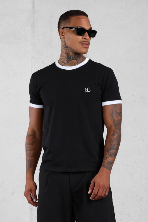 BLACK CONTRAST TEE
