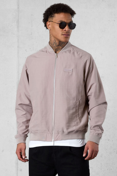 STONE NYLON BOMBER JACKET