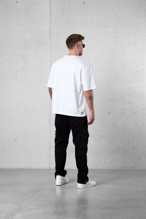 WHITE ESTM OVERSIZED TEE